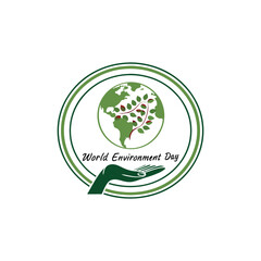 World environment day vector for wishing worldwide 