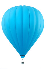 Obraz premium Floated blue Hot-air balloon isolated on white background 