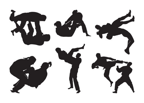 Brazilian jiu-jitsu vector, Brazilian jiu-jitsu Clipart, Brazilian jiu-jitsu silhouette