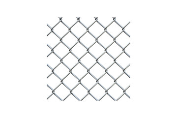 Chain link fence creates an interesting pattern on a  transparent background