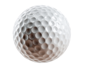 White Golf Ball on Transparent Background, PNG