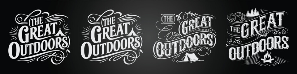 Retro Blackboard Typography with Eco Jungle Elements and Inspirational Style