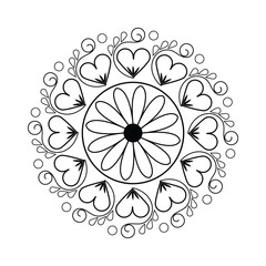 Beautiful Mandala line art pattern design for indian festivals