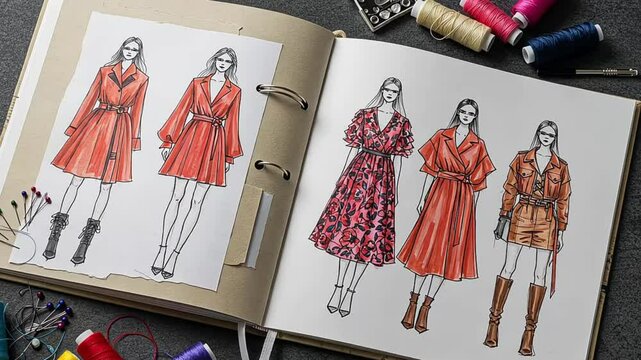 Fashion Sketchbook - Creative clothing design illustrations