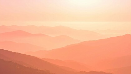 Obraz premium Serene sunrise over mountain range nature landscape photography tranquil environment aerial view soft colors