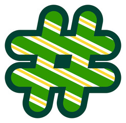 Candy Cane Hashtag # Symbol  