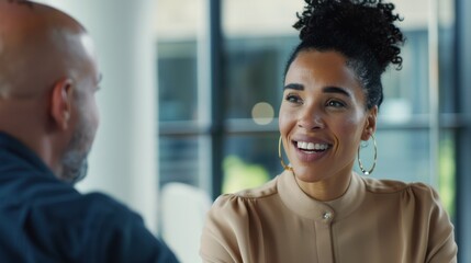 The colleagues in discussion