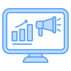 Digital Sales  Blue Icon