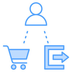 Conversion Rate  Blue Icon