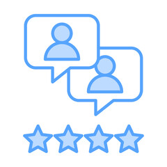 Customer Reviews  Blue Icon