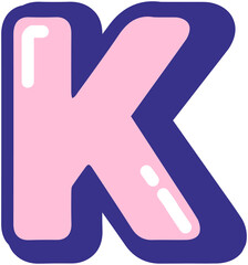 Alphabet K Sticker 