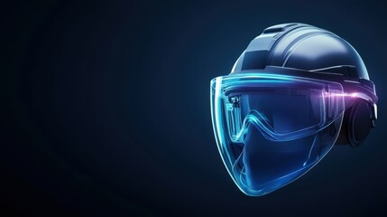 Modern Protective Helmet with Transparent Visor and Stylish Design