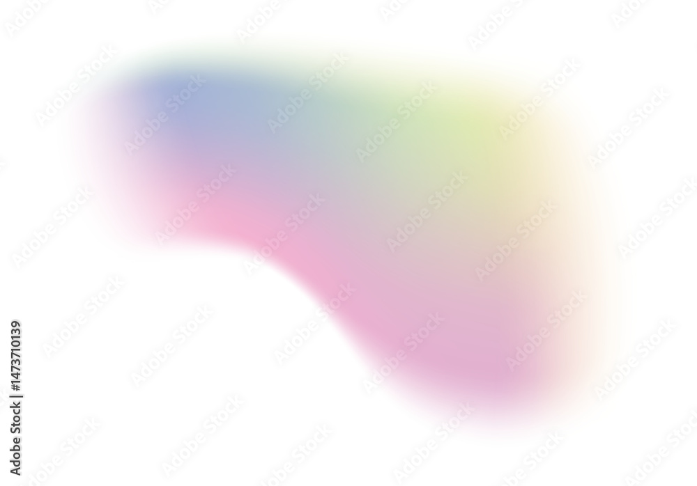 Poster abstract blurry gradient shape. pastel colored mesh fluid liquid element. soft light blob with aura 