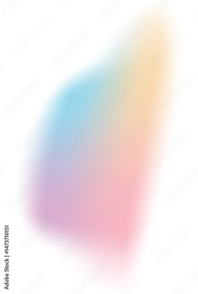 Poster abstract blurry gradient shape. pastel colored mesh fluid liquid element. soft light blob with aura 