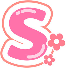 Spring Style Pink Alphabet S
