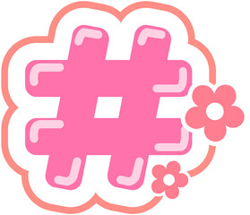 Hashtag # Symbol  
