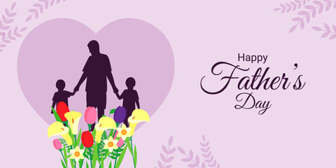 Vector illustration of Happy Father's Day social media template