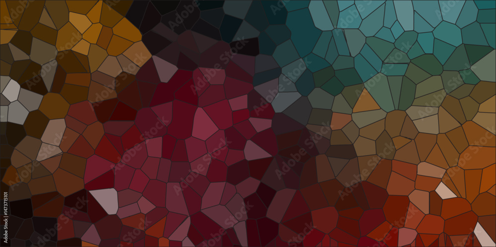 Poster abstract seamless multicolor quartz crystal pixel diagram background. black vector low poly cover. d