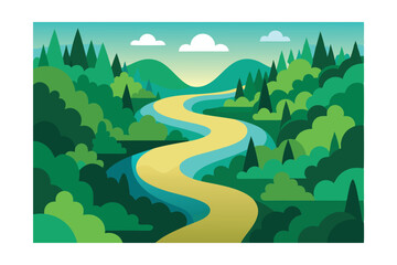 Obraz premium Aerial View of Lush Forest with Intertwined Trees