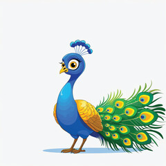 Obraz premium peacock isolated on white