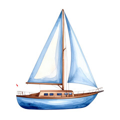 Fototapeta premium sailing boat on white background