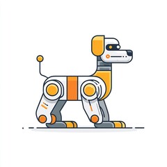Futuristic robotic canine concept, symbolizing innovation and technological evolution