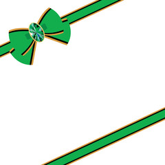 Gorgeous jewelry ribbon frame illustration antique fashionable decoration material Green / 豪華な宝石があしらわれたリボンフレームイラストアンティーク オシャレ 装飾 素材 緑