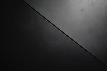 Dark, diagonal lines on matte black surfaces, creating a modern, industrial feel.  A split design of two contrasting panels.  Shadowed and textured with subtle variations in tone