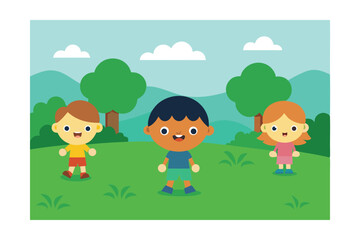 children playing with a ball