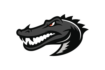 Fierce Black Alligator Logo