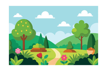 landscape with trees
