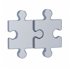 Metallic Puzzle Pieces: A Modern, Interlocking Design