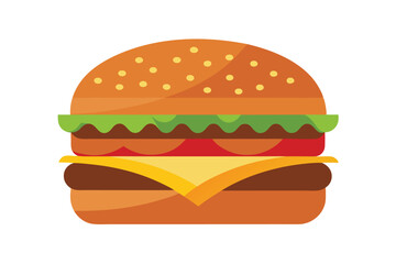 hamburger on a white background