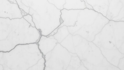 High-resolution image of a pristine white marble surface with delicate, naturally occurring veining and subtle cracks.