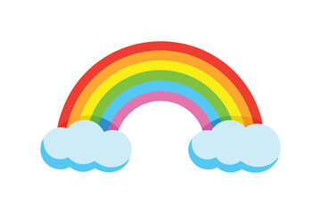 rainbow with clouds