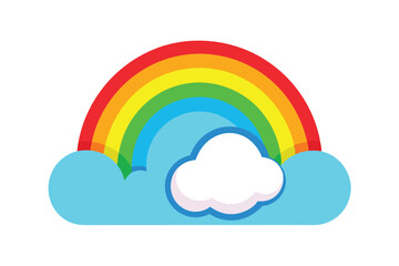 rainbow with clouds