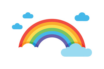 rainbow with clouds