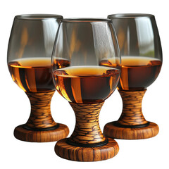 Wine Glass isolated on transparent background.