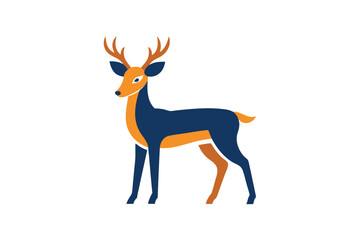 vector illustration of a deer