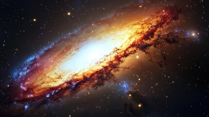 Fototapeta premium A stunning view of an isolated galaxy in space.
