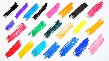 Abstract colorful paint strokes