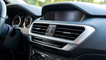 Fototapeta premium Modern Car Interior Design: Dashboard Details