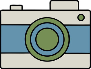 Camera icon. Photo camera in flat style. Vector