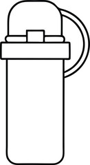 reusable water bottle outline or line icon design 