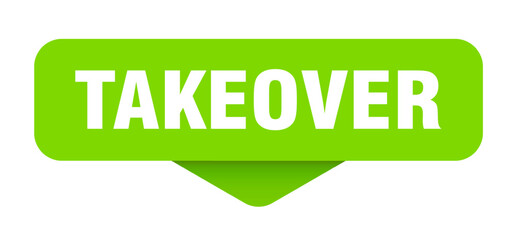 takeover sticker. takeover sign on transparent background