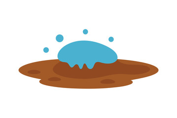 Free Printable Graphic Design of Scene with Muddy Puddle