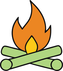 vector illustration of a fire