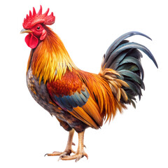Fototapeta premium Majestic Rooster Stunning Image of a Farm Rooster isolated on transparent background