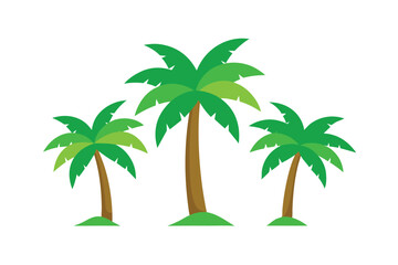 Tropical Palm Icons Set 