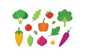Vector Collection of Fresh Vegetable Illustrations 